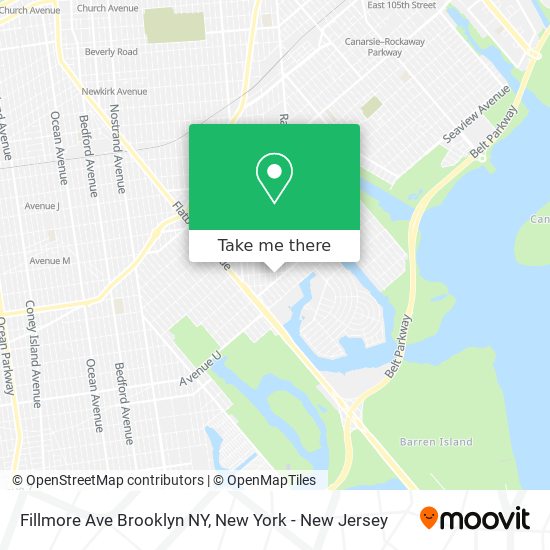 Fillmore Ave Brooklyn NY map