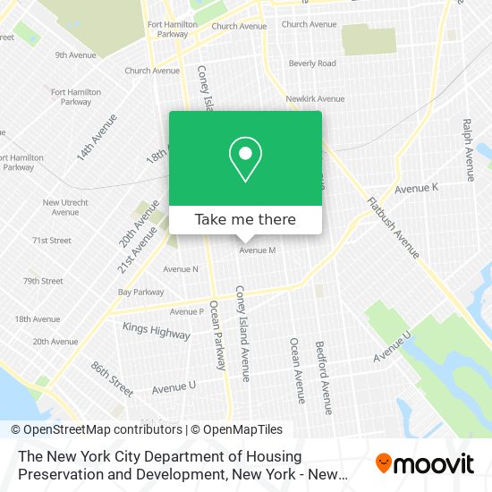 Mapa de The New York City Department of Housing Preservation and Development