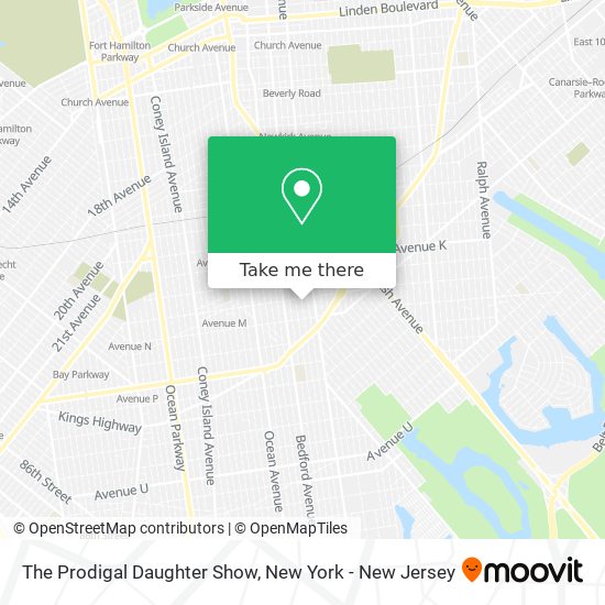 The Prodigal Daughter Show map