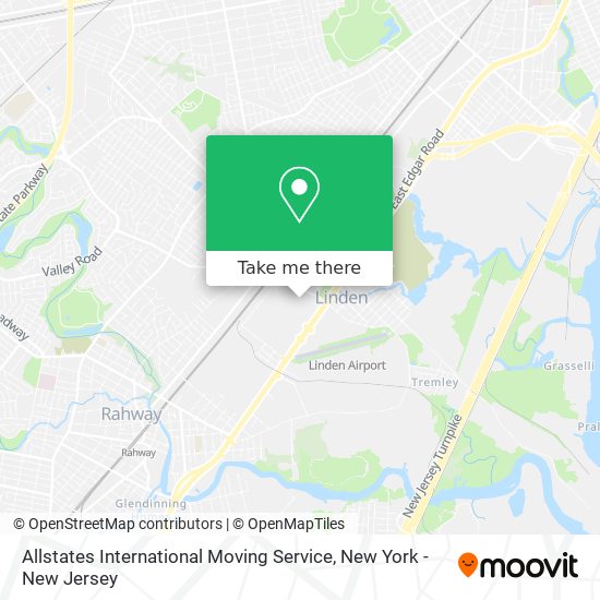 Allstates International Moving Service map