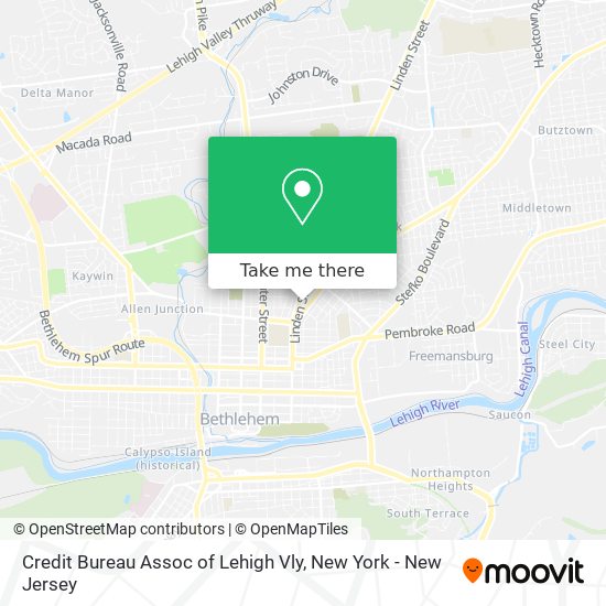 Credit Bureau Assoc of Lehigh Vly map