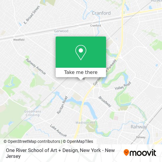 One River School of Art + Design map