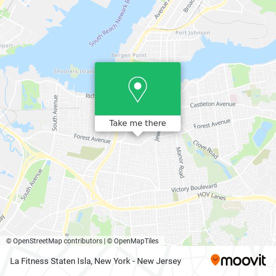 Mapa de La Fitness Staten Isla