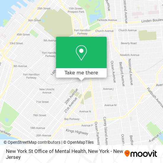 New York St Office of Mental Health map