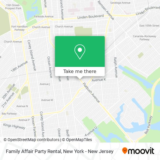 Family Affair Party Rental map