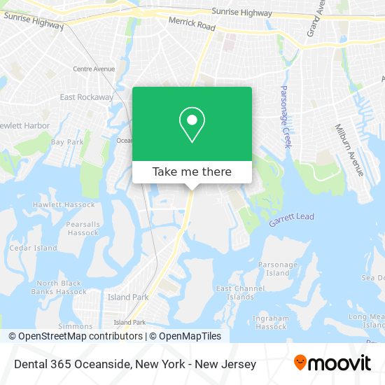 Dental 365 Oceanside map