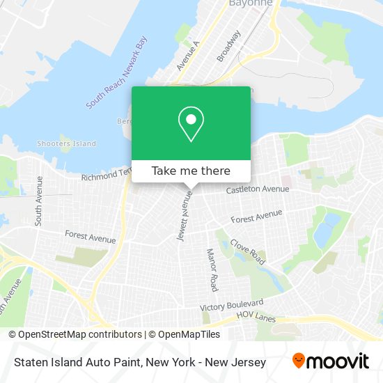 Staten Island Auto Paint map