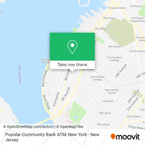 Popular Community Bank ATM map