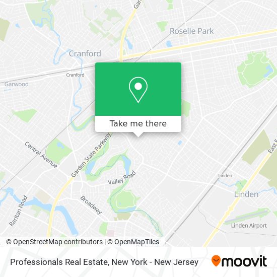 Professionals Real Estate map