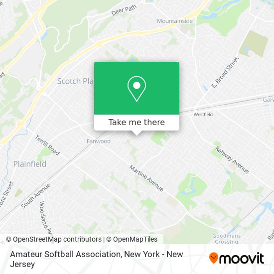 Mapa de Amateur Softball Association