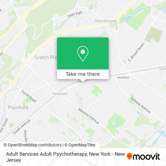 Adult Services Adult Psychotherapy map