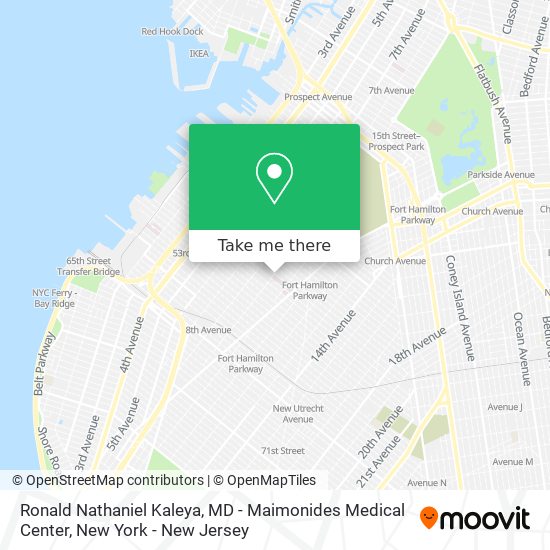 Mapa de Ronald Nathaniel Kaleya, MD - Maimonides Medical Center