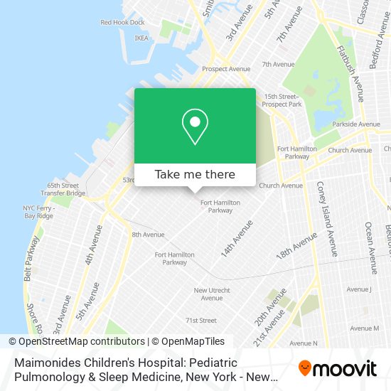 Mapa de Maimonides Children's Hospital: Pediatric Pulmonology & Sleep Medicine