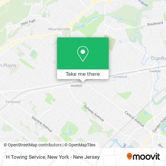 H Towing Service map