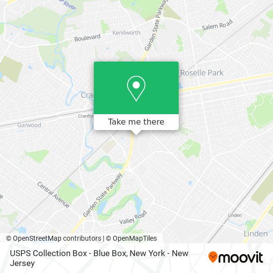 USPS Collection Box - Blue Box map