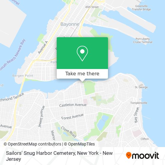 Sailors' Snug Harbor Cemetery map
