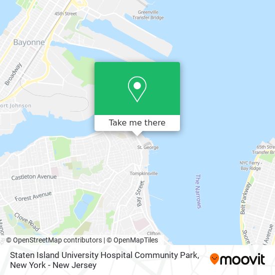 Staten Island University Hospital Community Park map