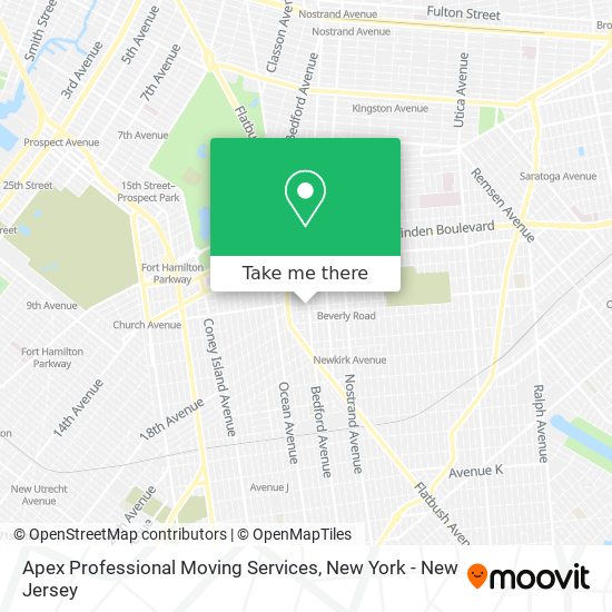 Mapa de Apex Professional Moving Services