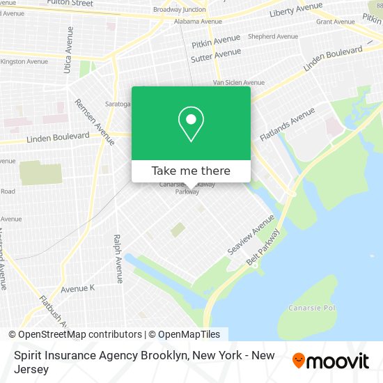 Spirit Insurance Agency Brooklyn map
