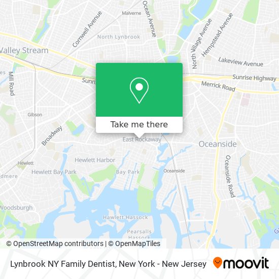 Lynbrook NY Family Dentist map