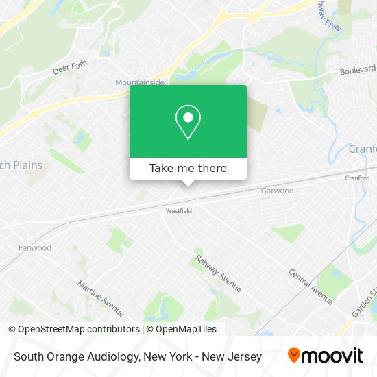 South Orange Audiology map