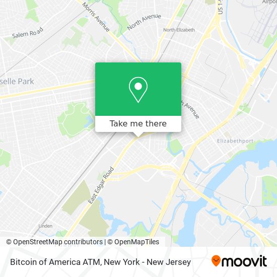 Mapa de Bitcoin of America ATM