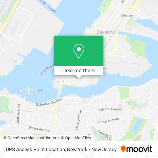 UPS Access Point Location map