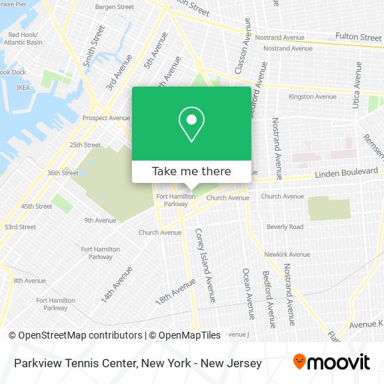 Parkview Tennis Center map