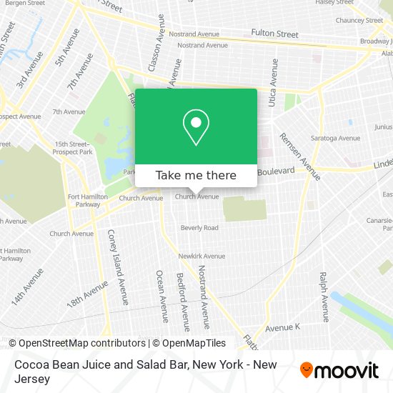 Cocoa Bean Juice and Salad Bar map