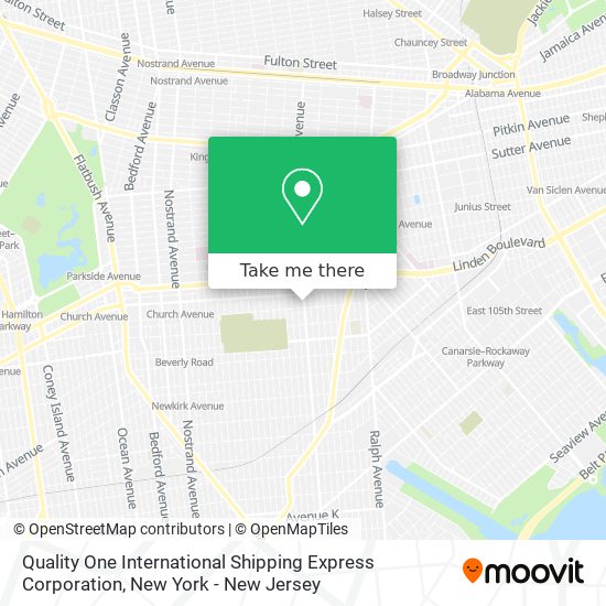 Quality One International Shipping Express Corporation map