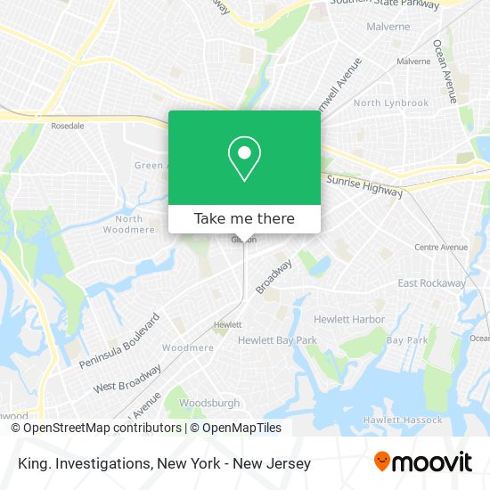 King. Investigations map