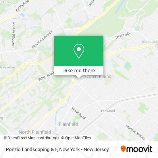 Ponzio Landscaping & F map