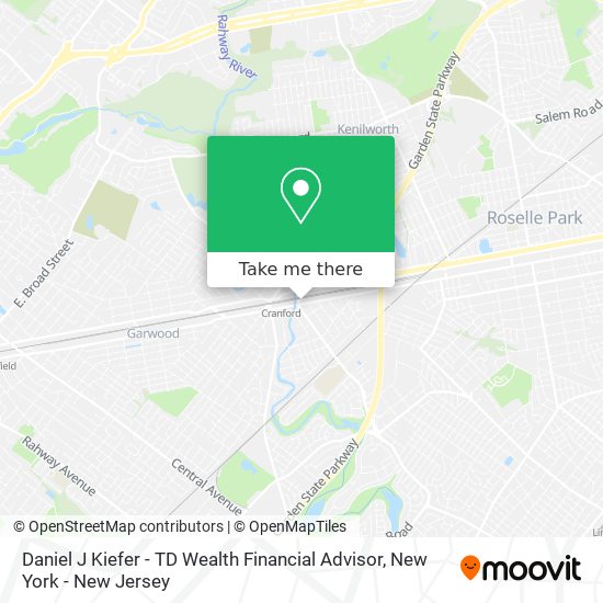 Mapa de Daniel J Kiefer - TD Wealth Financial Advisor