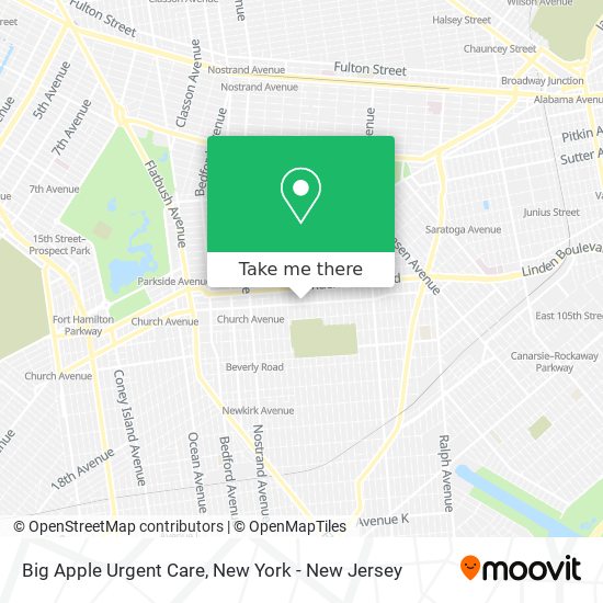 Big Apple Urgent Care map