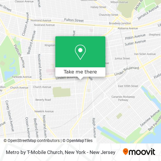 Mapa de Metro by T-Mobile Church
