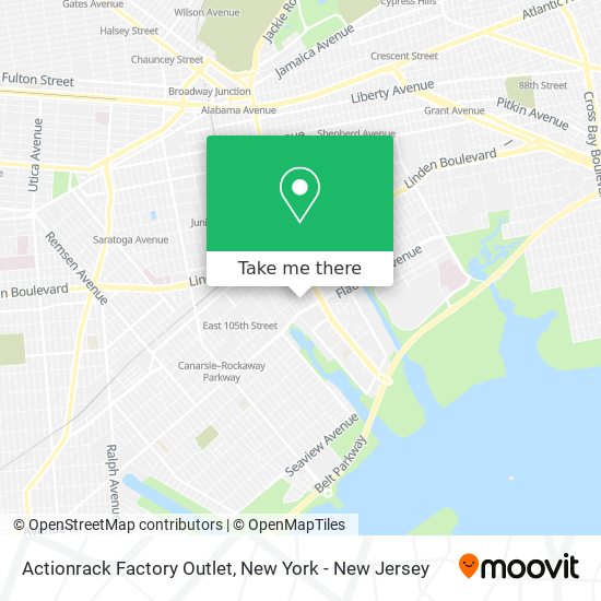 Mapa de Actionrack Factory Outlet