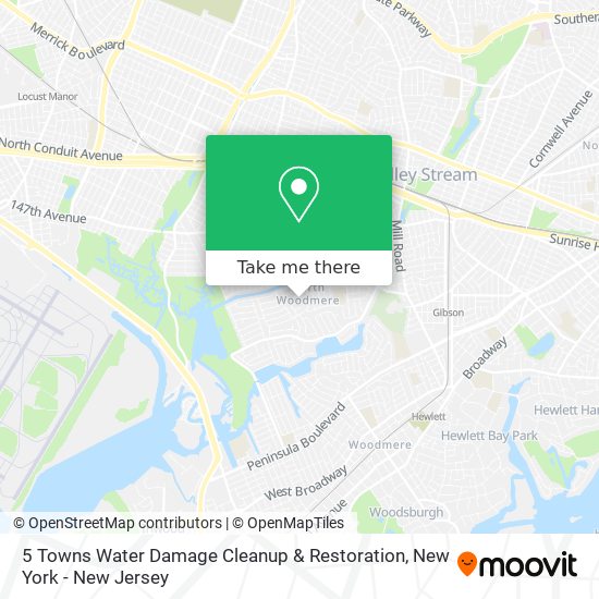 5 Towns Water Damage Cleanup & Restoration map