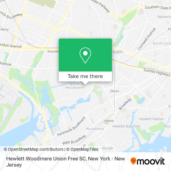 Mapa de Hewlett Woodmere Union Free SC