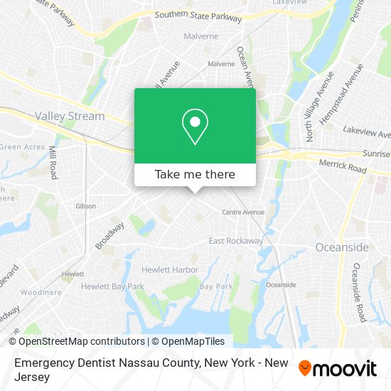 Mapa de Emergency Dentist Nassau County