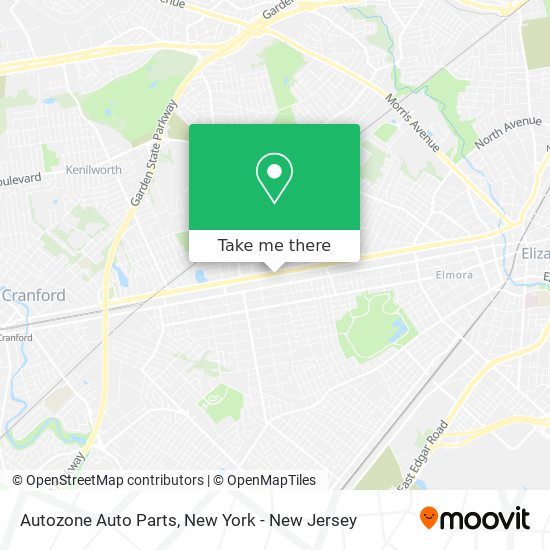 Mapa de Autozone Auto Parts