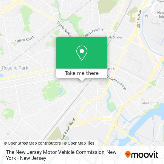 Mapa de The New Jersey Motor Vehicle Commission