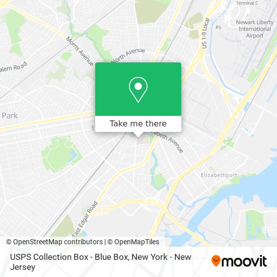 USPS Collection Box - Blue Box map