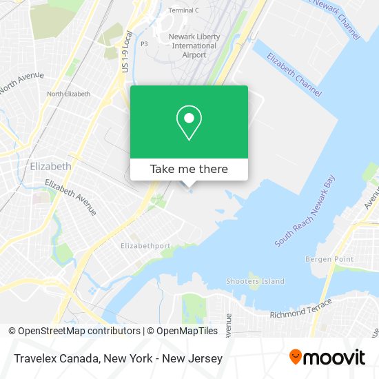 Mapa de Travelex Canada