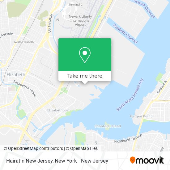 Hairatin New Jersey map