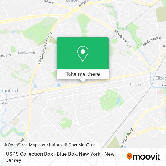 USPS Collection Box - Blue Box map