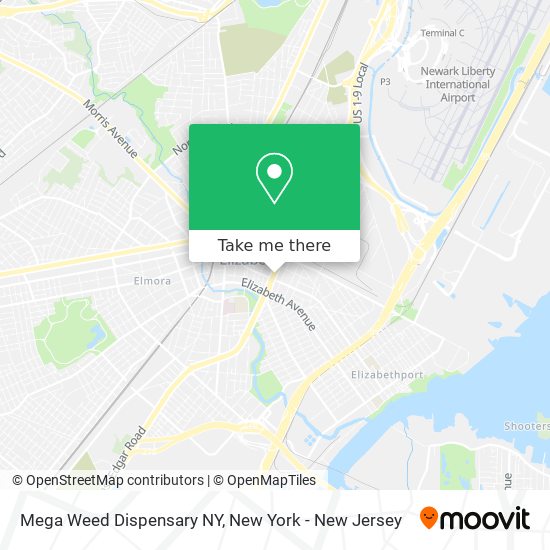 Mapa de Mega Weed Dispensary NY