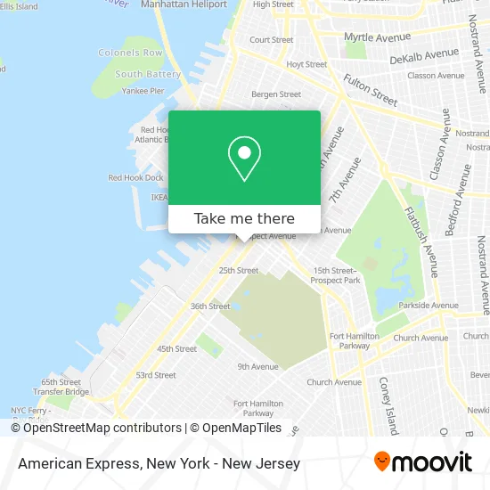 American Express map