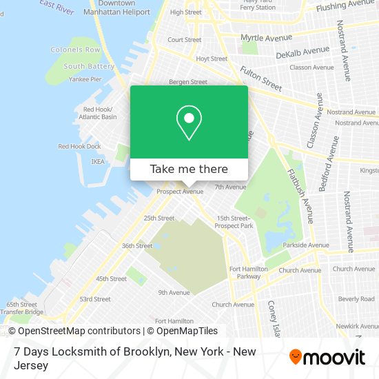 Mapa de 7 Days Locksmith of Brooklyn