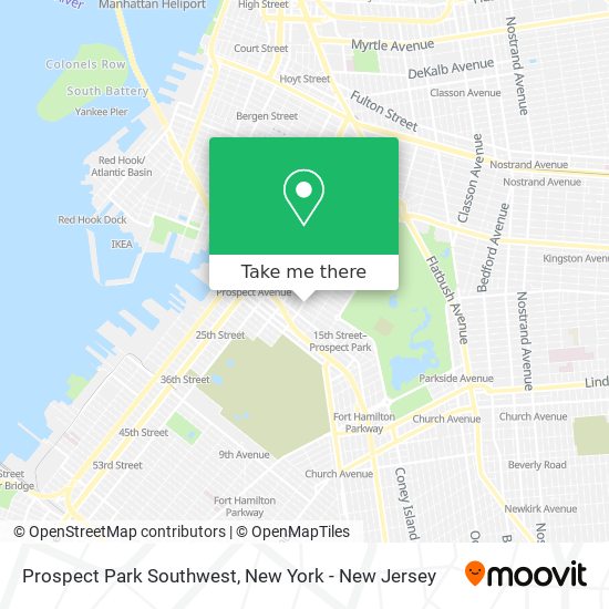 Mapa de Prospect Park Southwest