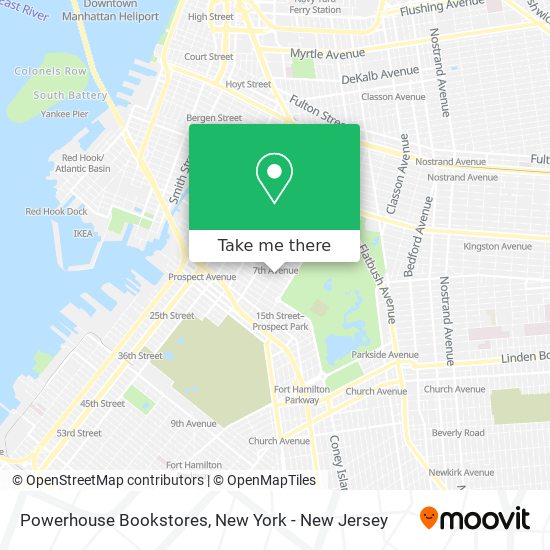 Mapa de Powerhouse Bookstores